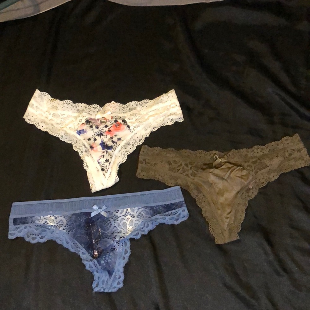 Three pairs of Victoria’s Secret panties